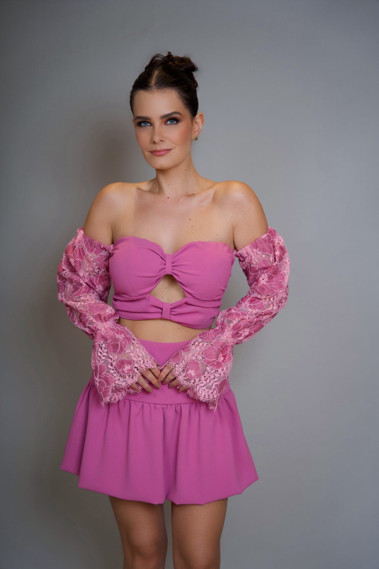 Conjunto Amarílis rosa