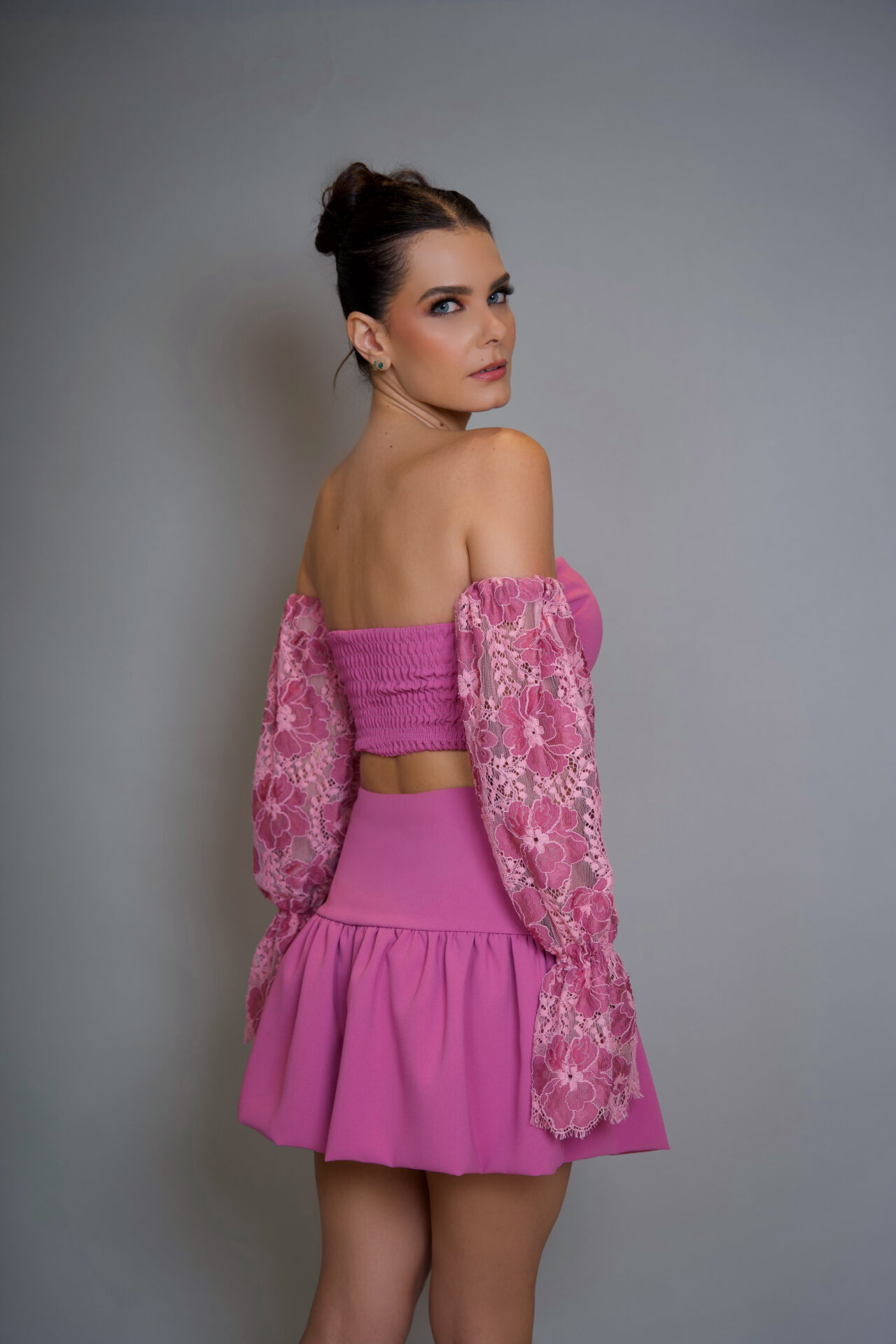 Conjunto Amarílis rosa
