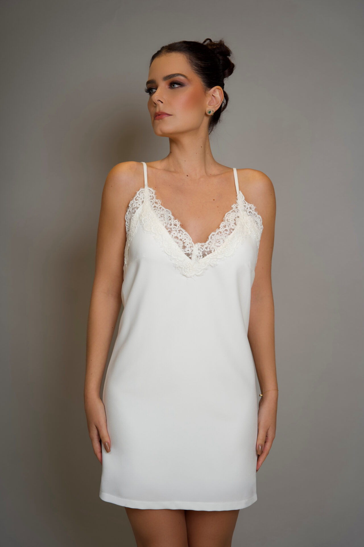Vestido Dahlia sem laço off white